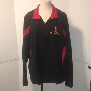 GIII SPORTS BY CARL BANKS LA WILDCATS 1/4 ZIP PULLOVER ELASTIC WAIST.